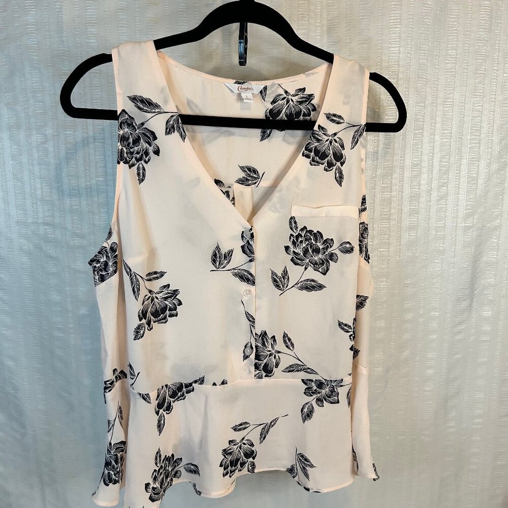 Candie's Juniors Sz Large Floral Blouse